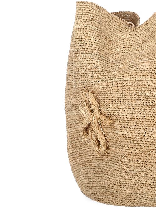 Borsa con logo beige RUSLAN BAGINSKIY | BBCT036THEHANATURAL STRAW BEIGE